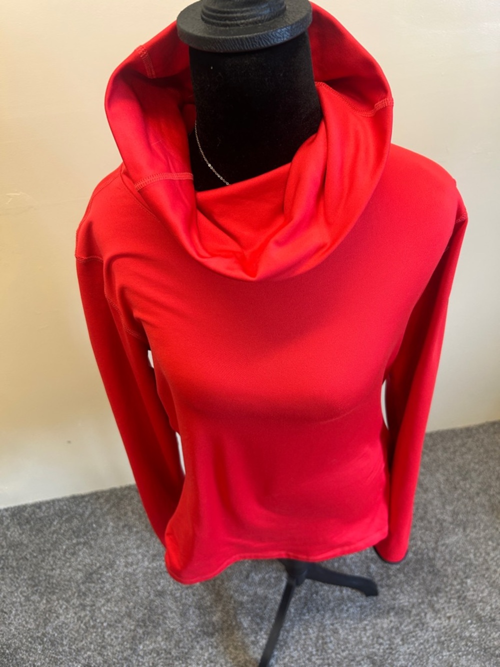 Women's Nike Dri Fit Red Cowl Neck Long Sleeve Top Perfect condition